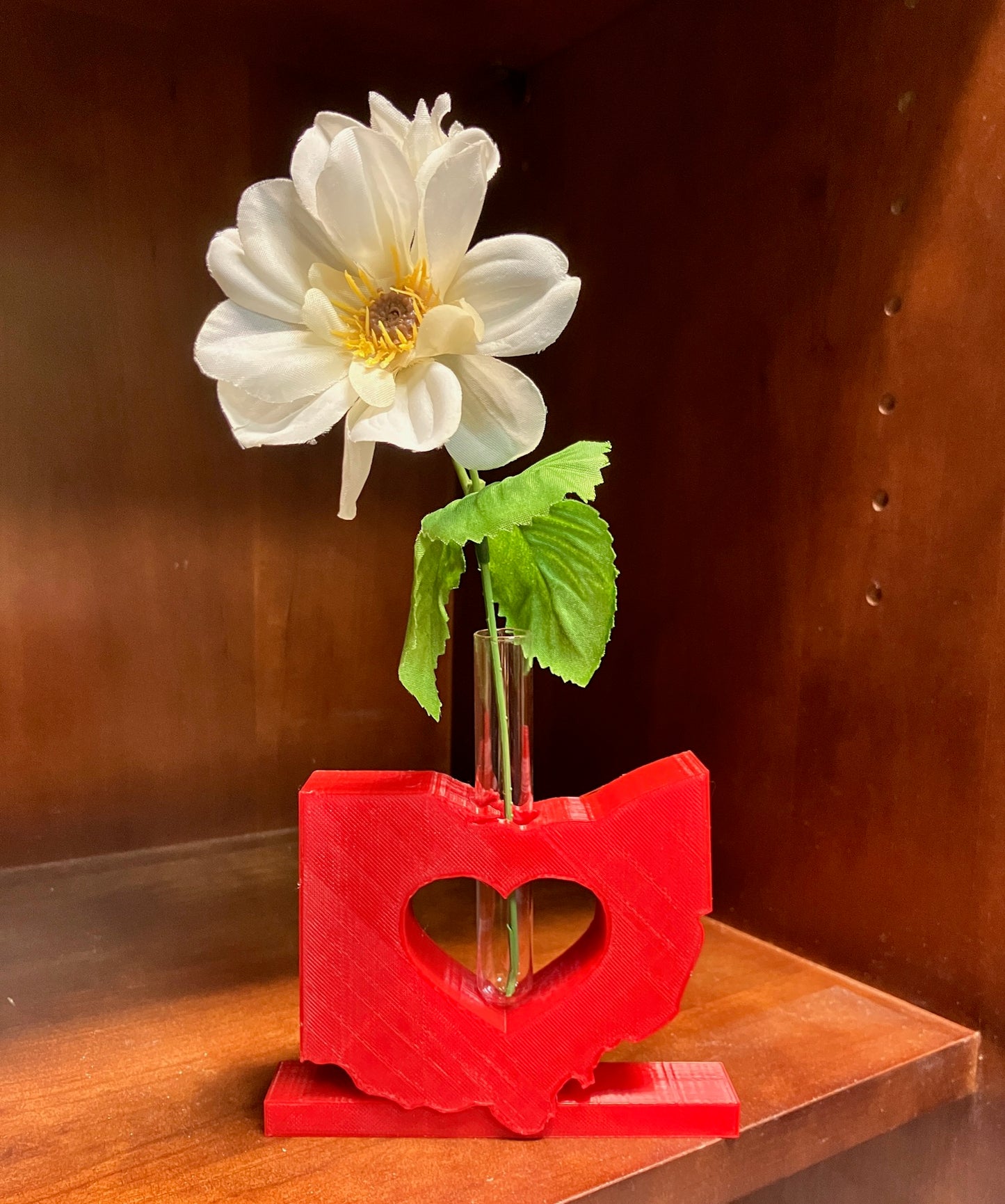 3D Printed Ohio Heart Bud Vase