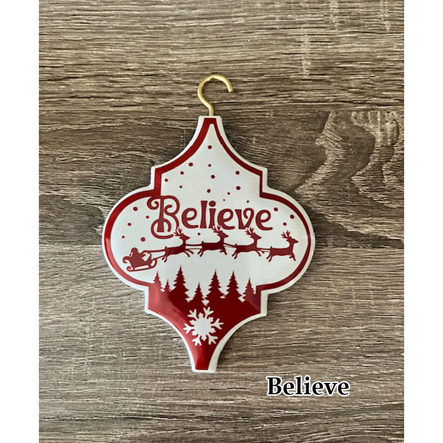 Ceramic Arabesque Christmas Ornaments