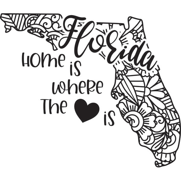 Home is Where the Heart Is State Dry-Erase Board