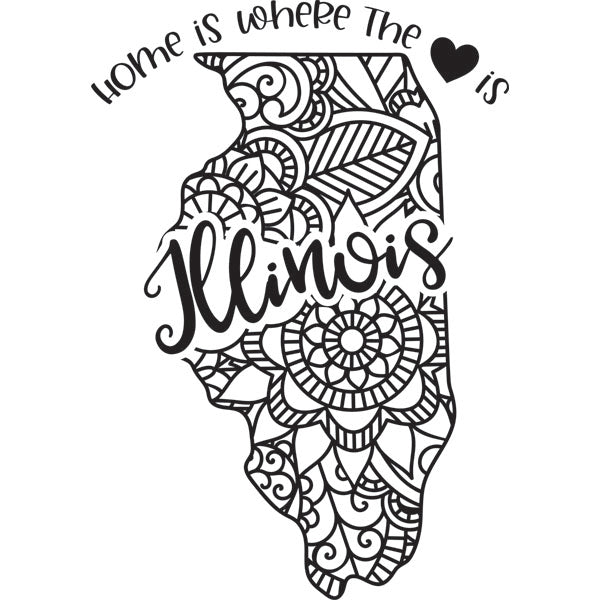 Home is Where the Heart Is State Dry-Erase Board