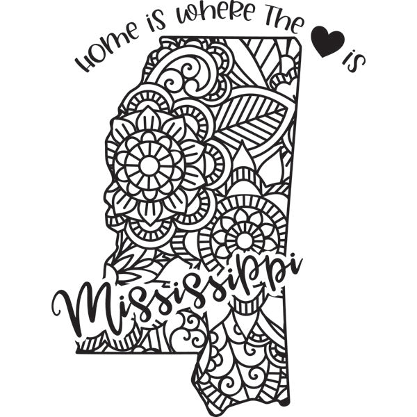 Home is Where the Heart Is State Dry-Erase Board