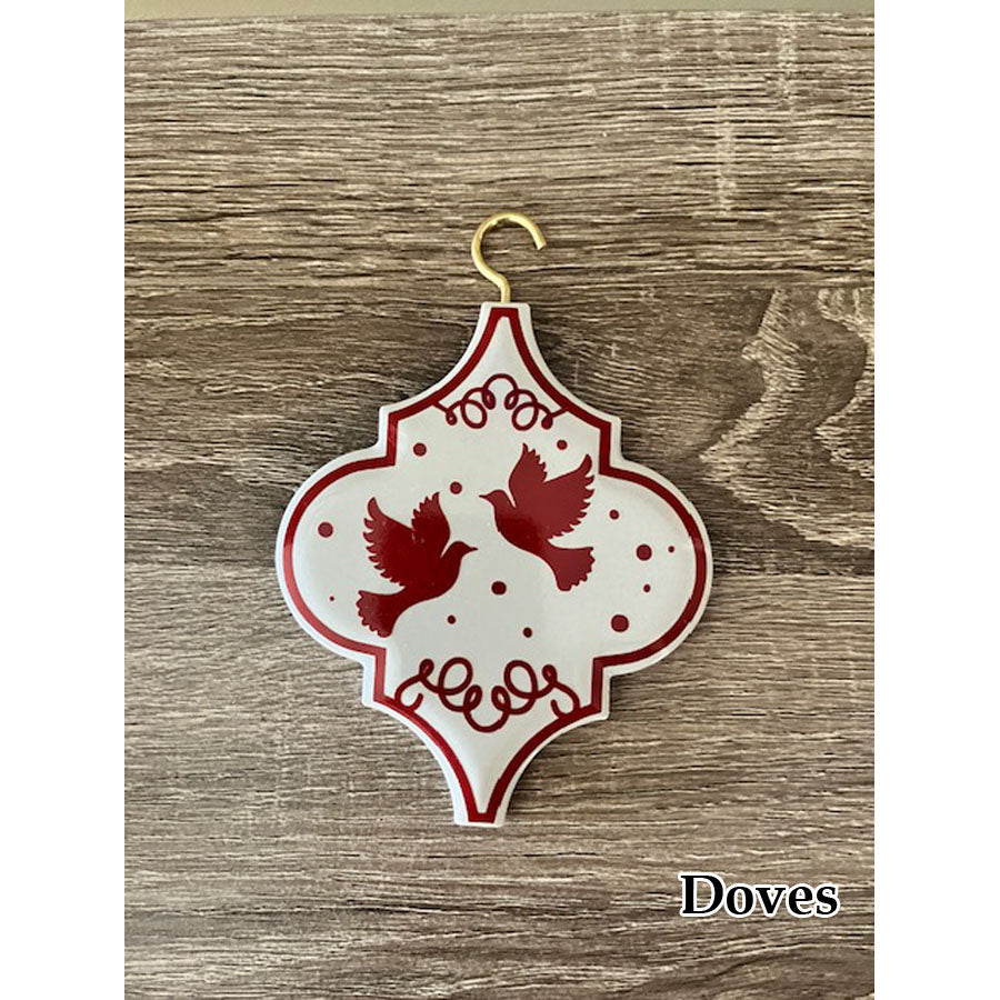 Ceramic Arabesque Christmas Ornaments