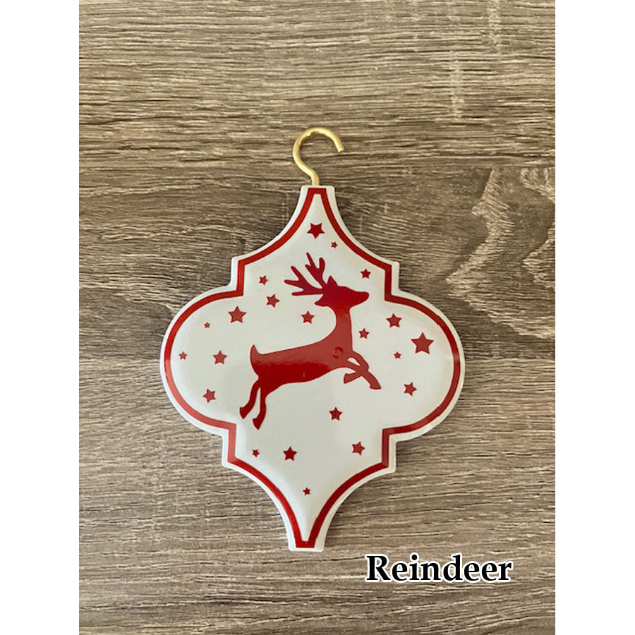 Ceramic Arabesque Christmas Ornaments