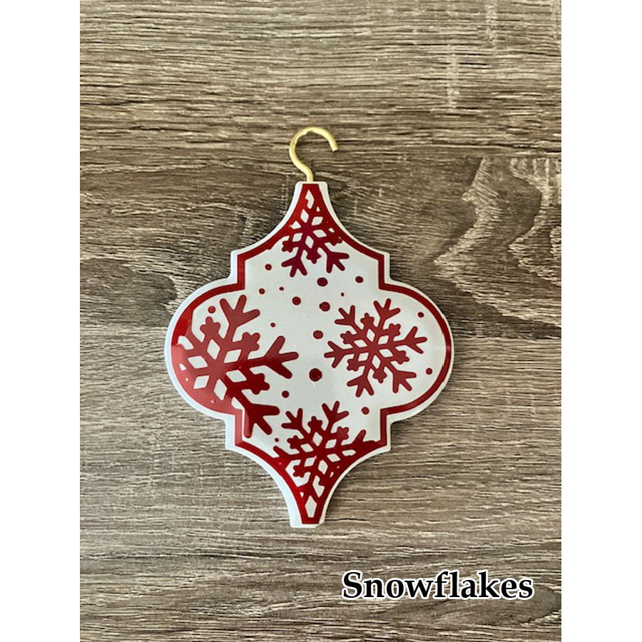 Ceramic Arabesque Christmas Ornaments