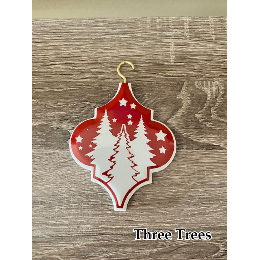 Ceramic Arabesque Christmas Ornaments